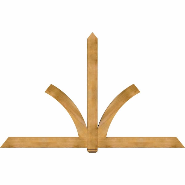 Ekena Millwork Redmond Rough Sawn Timber Gable Bracket, Western Red Cedar, 108"W x 68"H x 6"D x 6"F, 15/12 Pitch GBW108X68X0606RED00RWR - main